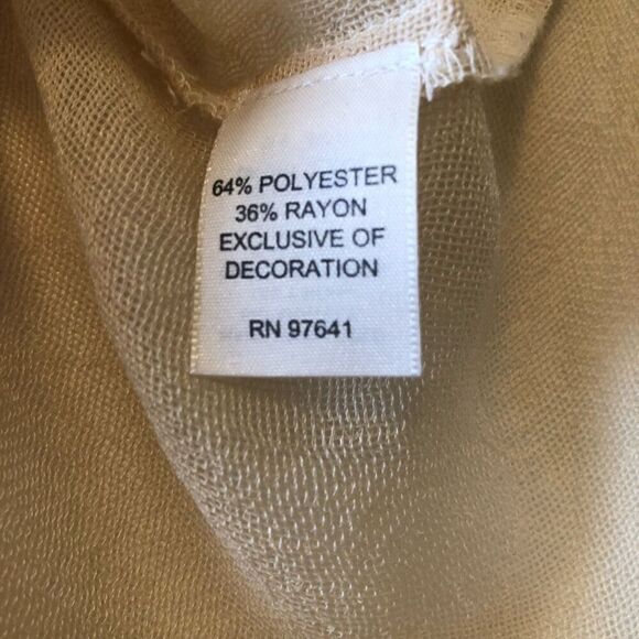 J. Jill Sheer Flax Woven 3/4 Sleeve Button Up Embroidered, Appliqué Top Size M - Picture 8 of 14